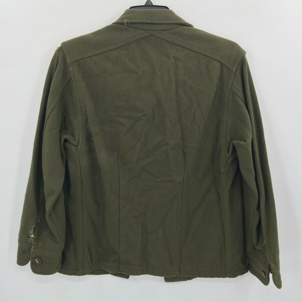 Genuine Usa Army Wool Shirts Overcoat Jacket Combat Uniform Jacket Olive Small View 2